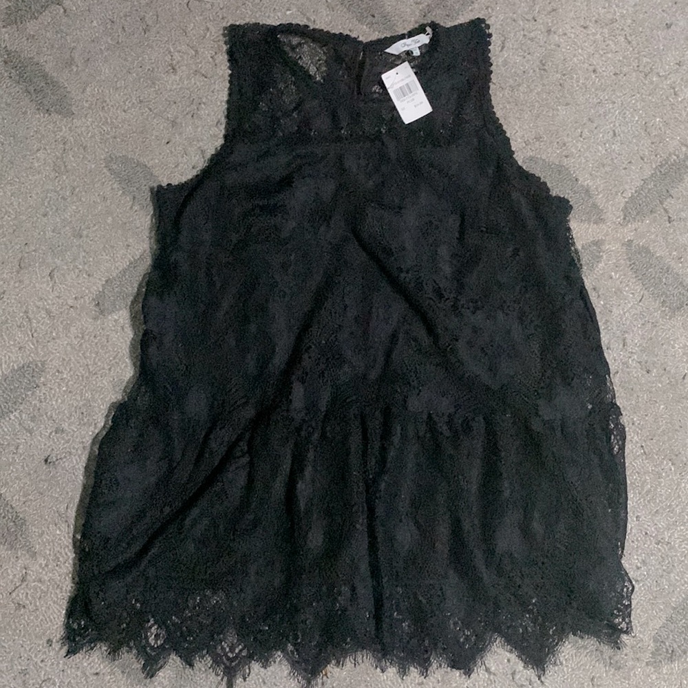 Laced top with black underneath